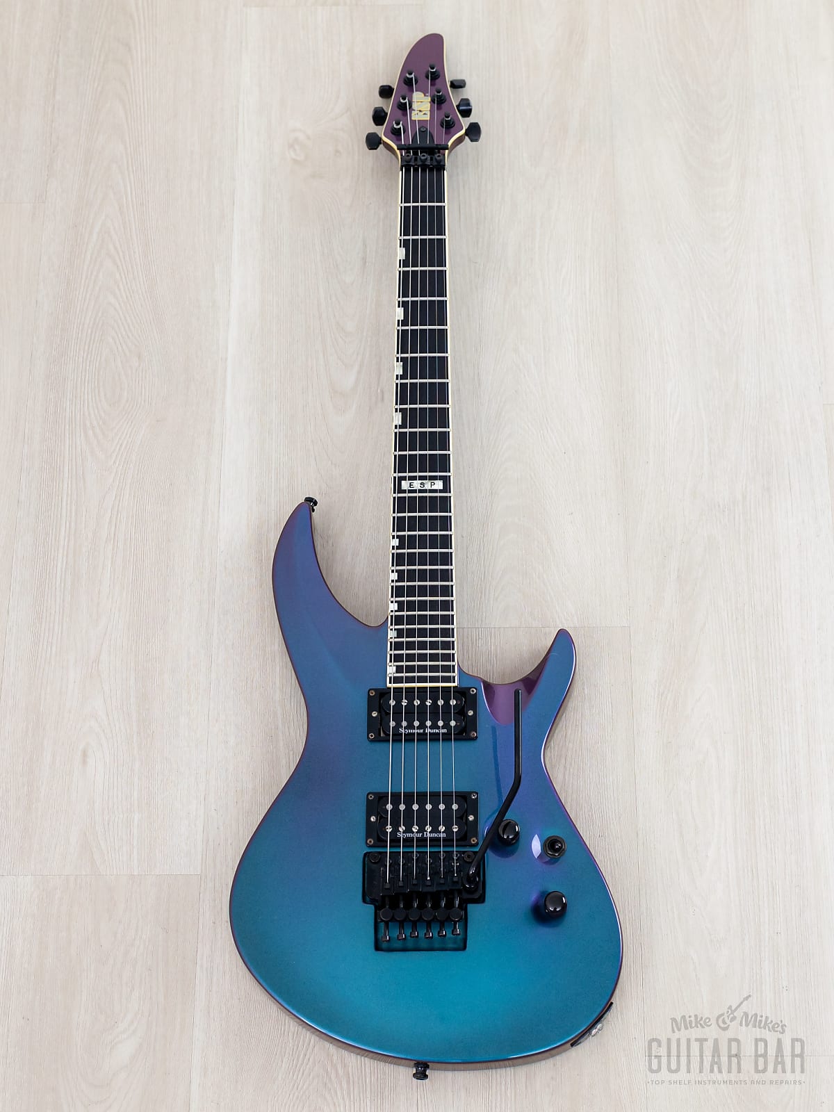 ESP-Horizion-III-Maziora-Color-Shift-Andromeda-Near-Mint-w-Seymour-Duncan-Floyd-Rose