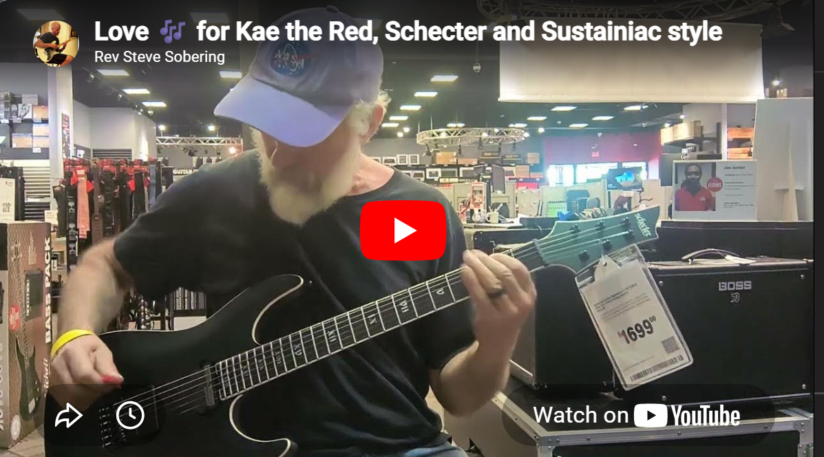 Rev Steve plays Schecter C1