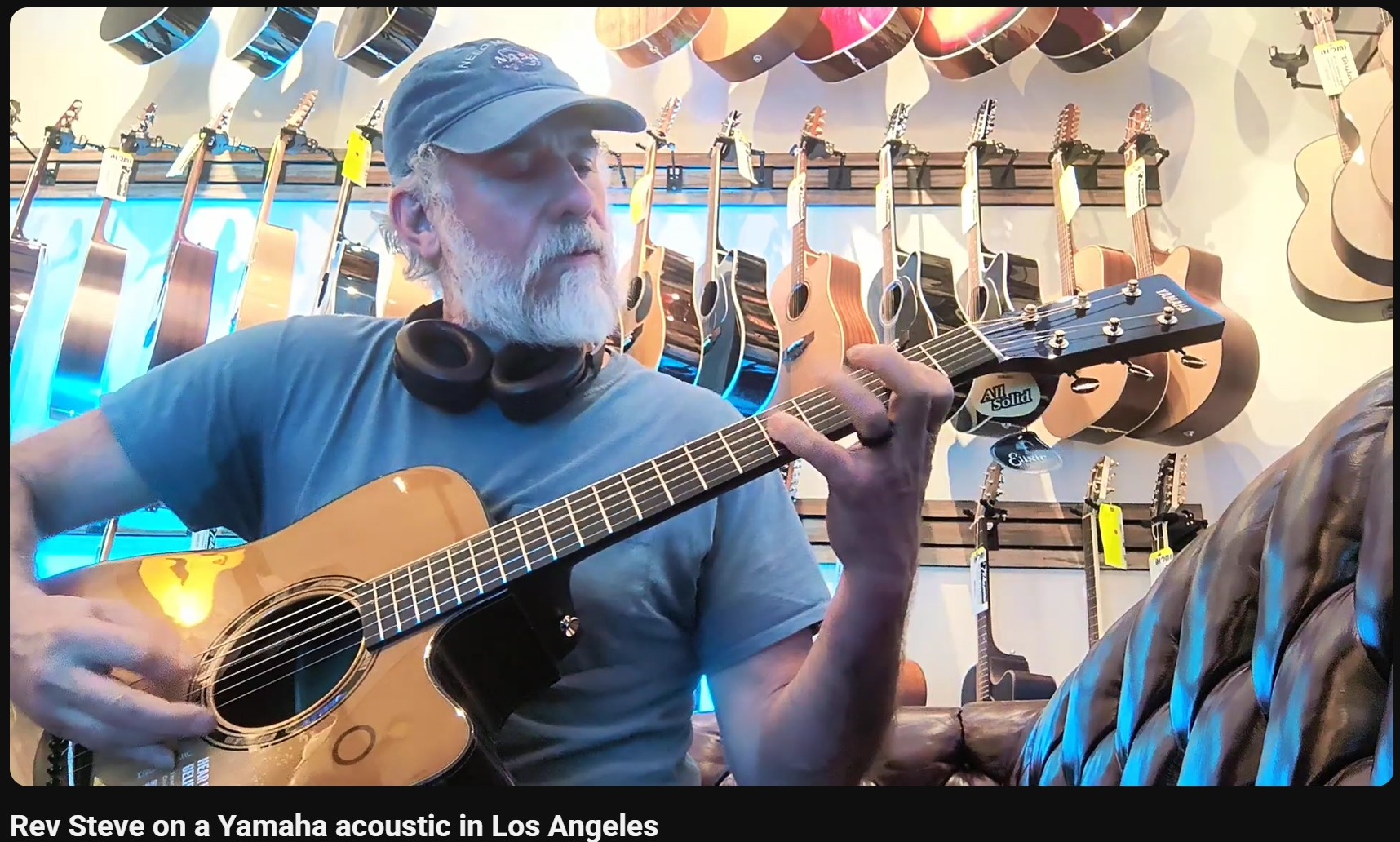 Rev Steve on a Yamaha Acoustic Los Angeles